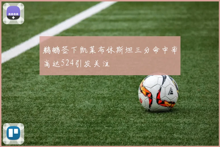 鹈鹕签下凯莱布休斯坦三分命中率高达524引发关注